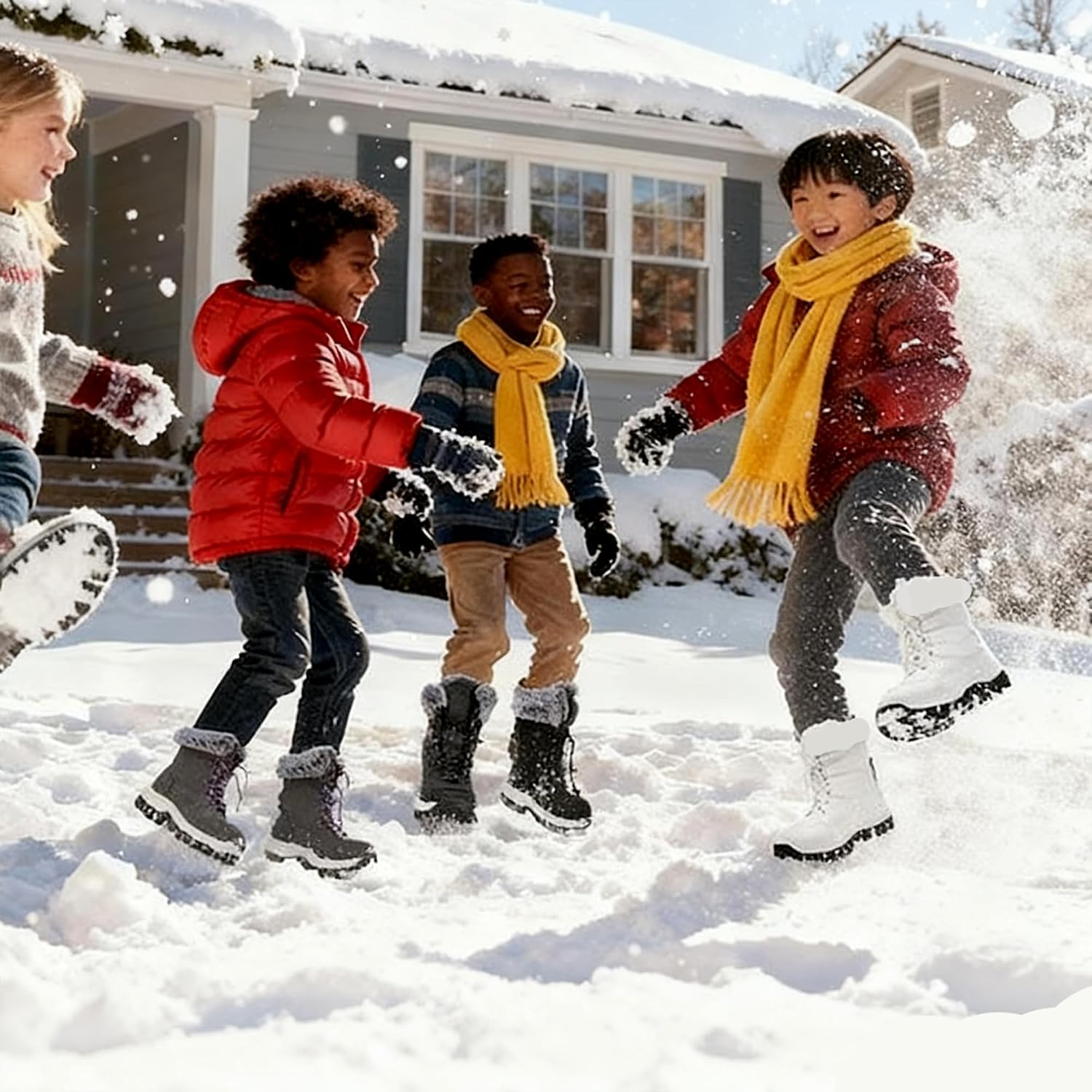 Kids Water-Resistant Outdoor Snow Boots - Image 3