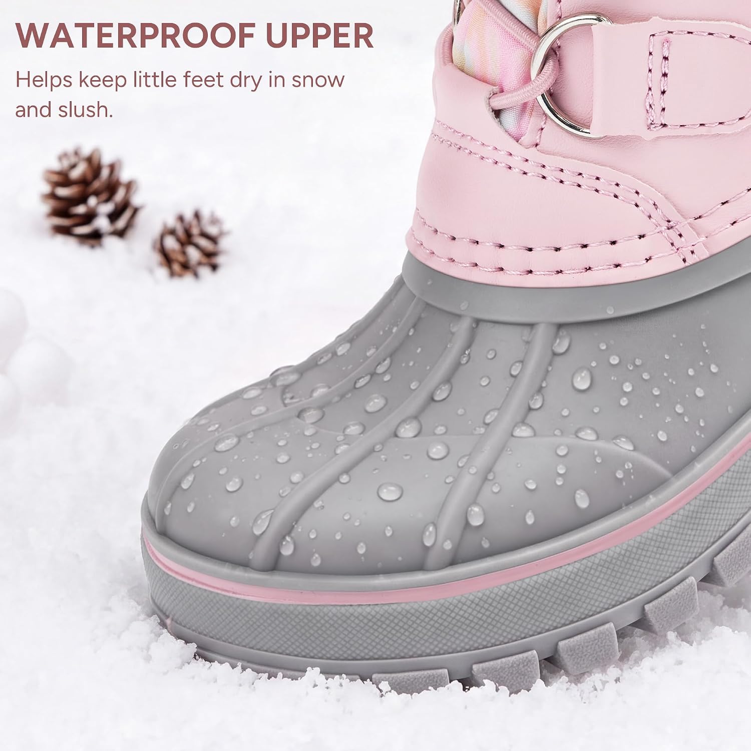 Girls Snow Boots with Faux Fur Collar - Image 6